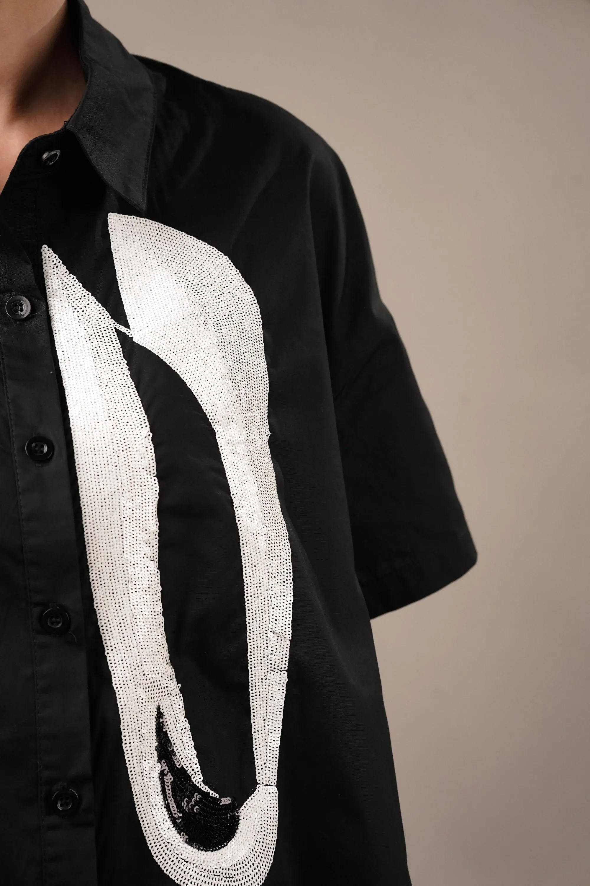 Dazzle Black Sequin Shirt