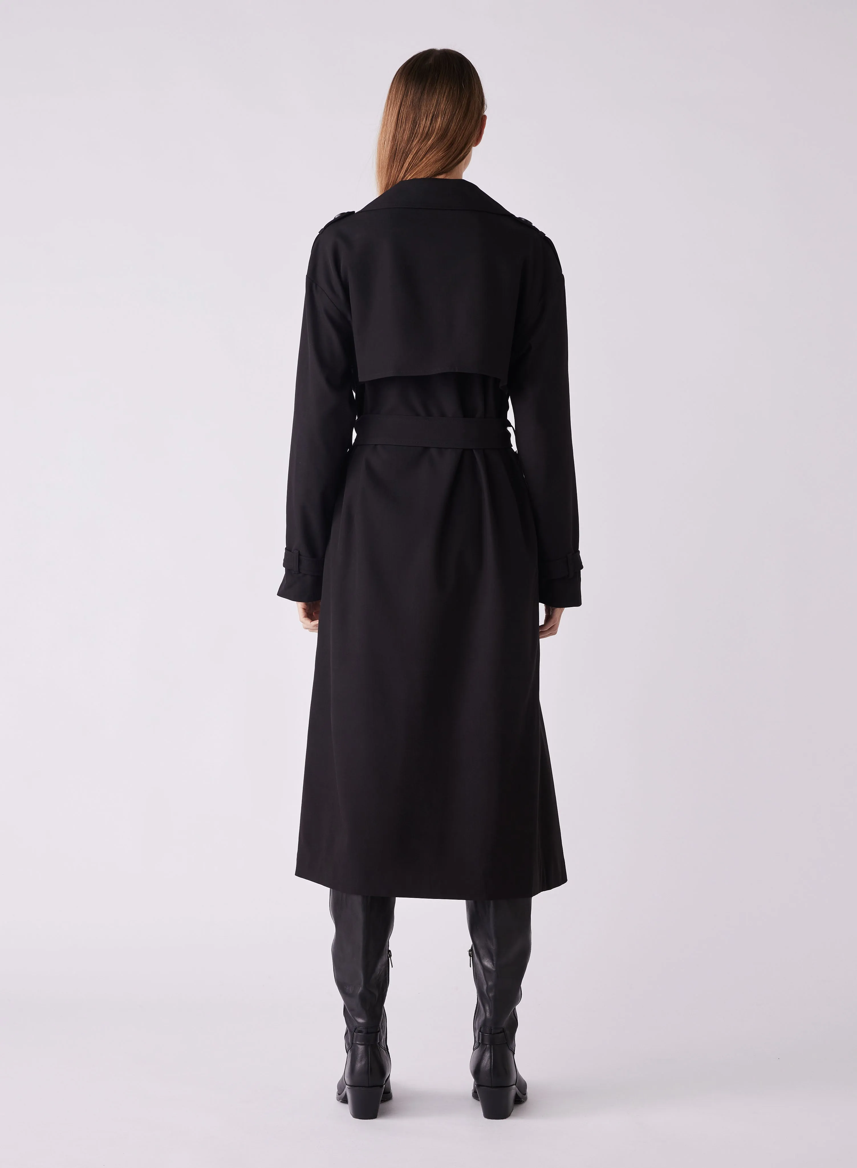 Esmaee Avenue Trench Coat - Black
