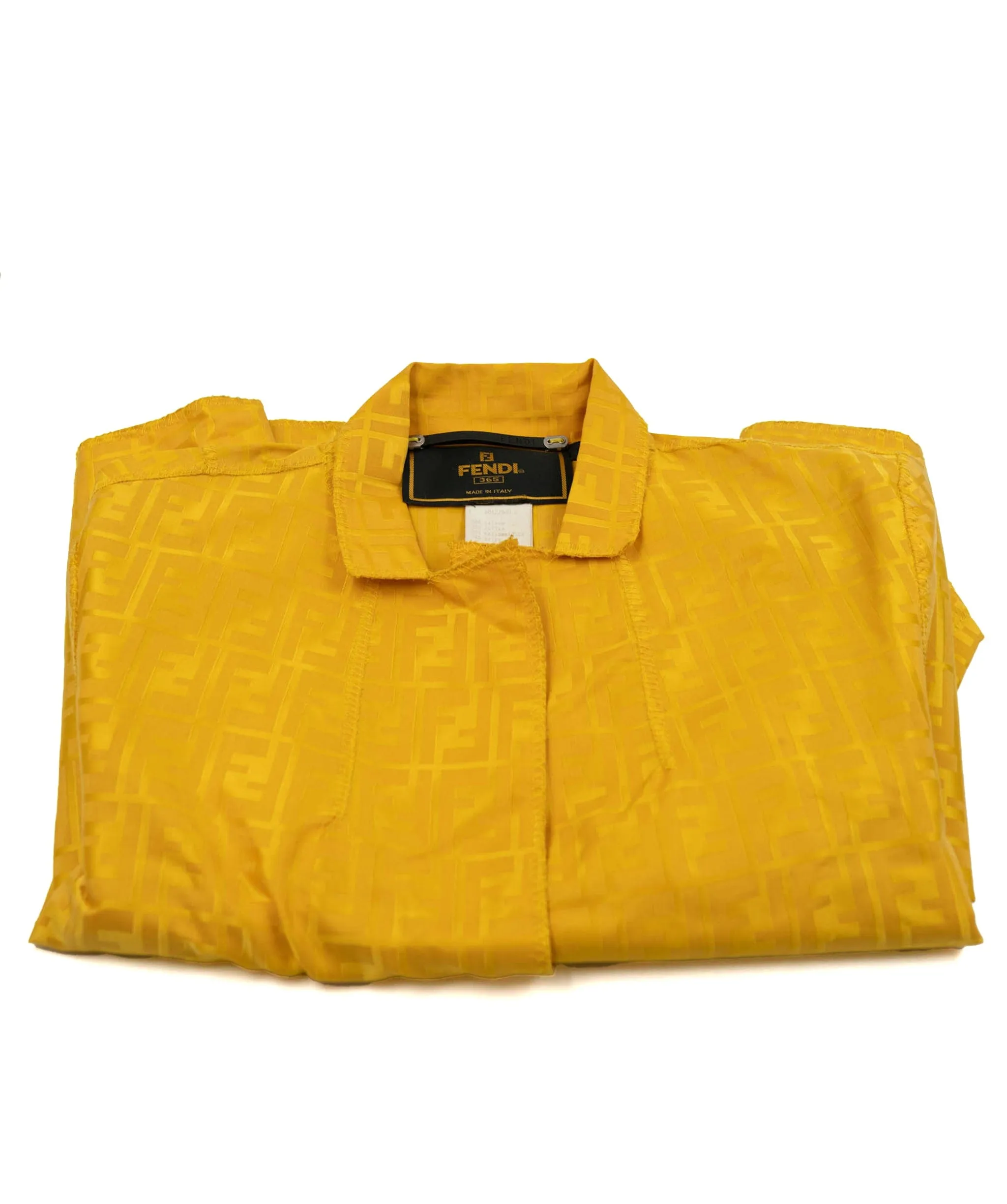 Fendi Zucca Trench Coat Yellow ASL4675