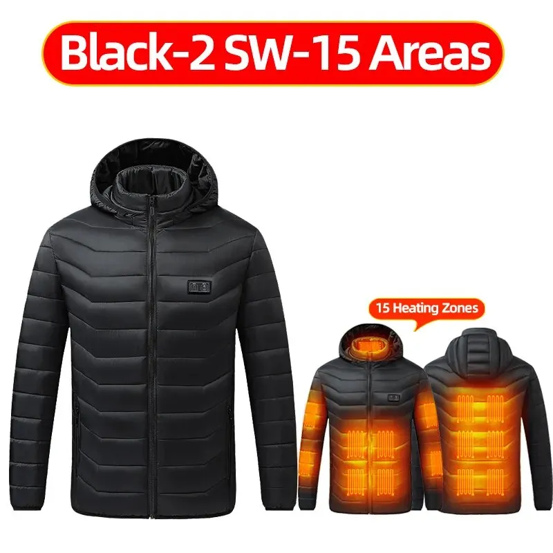 Heated Jackets For Men And Women Usb Electric Heated Hoodie Winter Heating Clothing Warming Hunting Coat Rechargeable