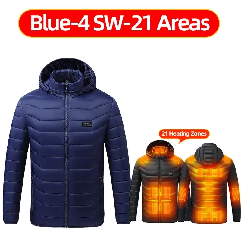 Heated Jackets For Men And Women Usb Electric Heated Hoodie Winter Heating Clothing Warming Hunting Coat Rechargeable