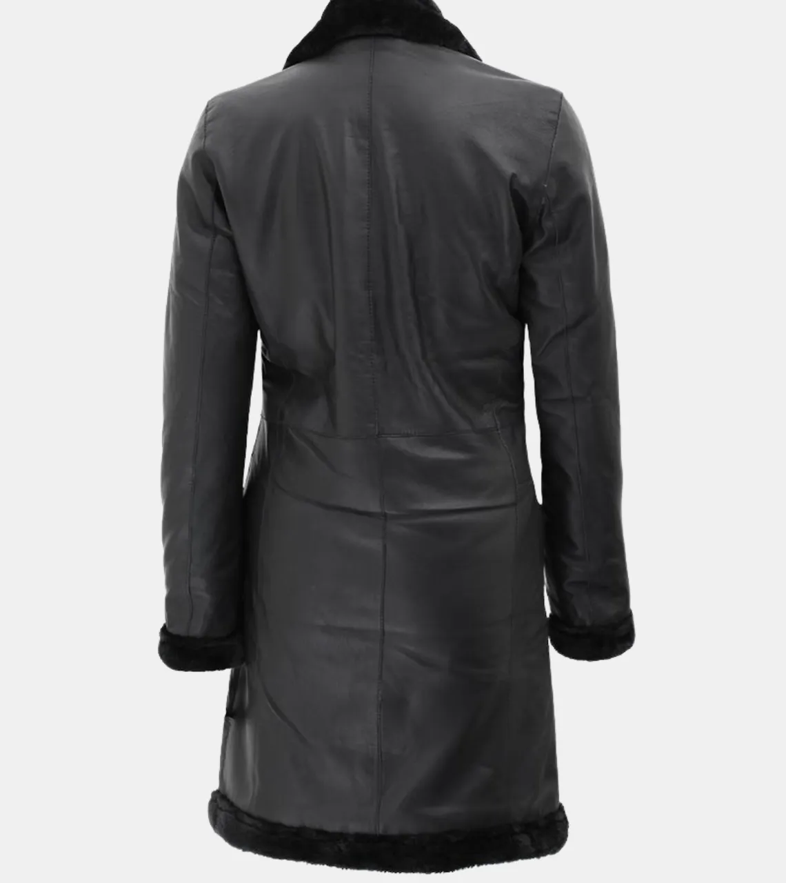 Klara Women's Black Shearling Leather Coat