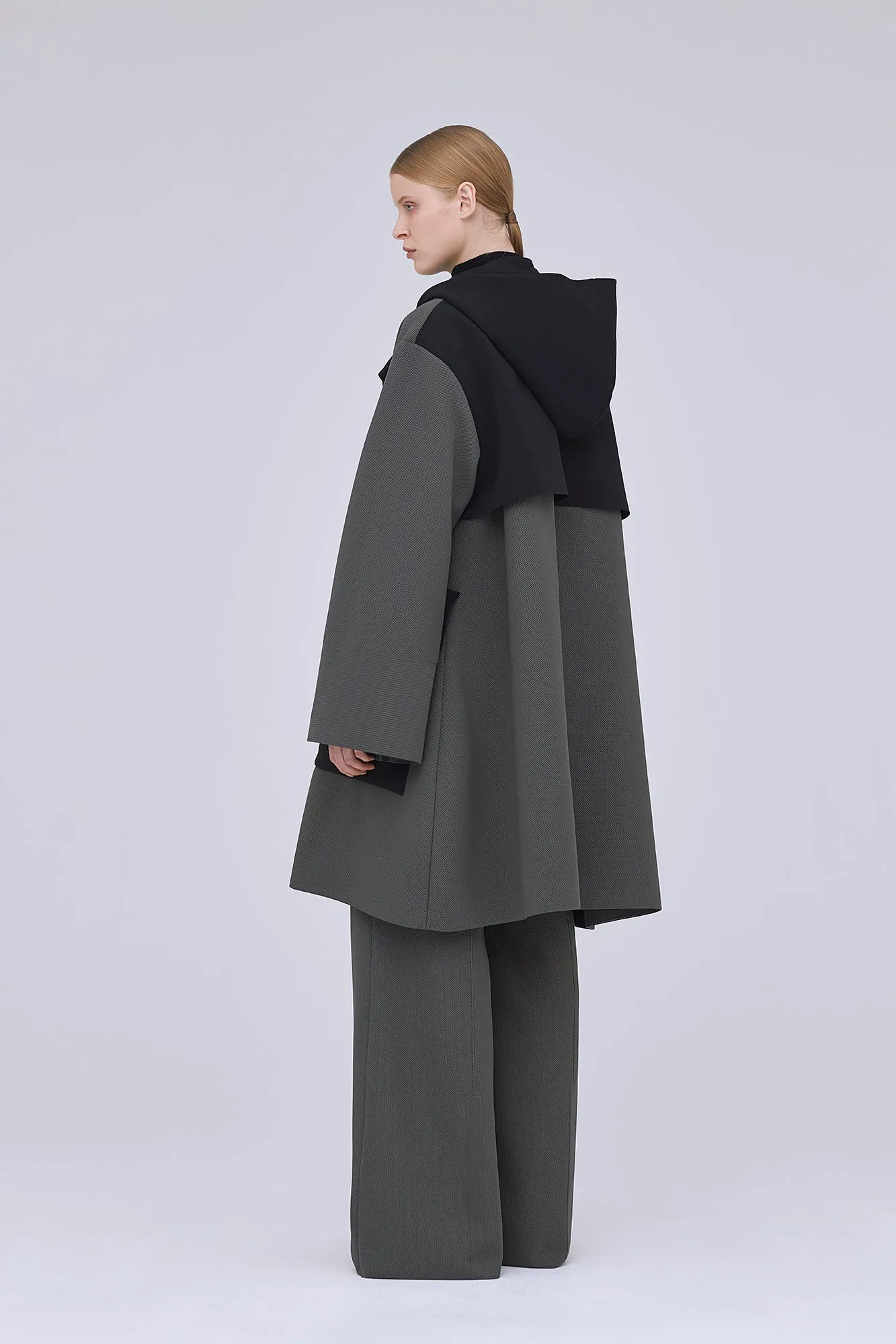 MESH HOODIE COAT