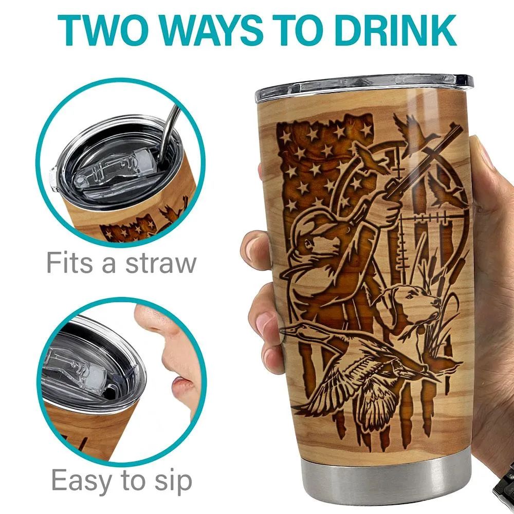 Personalized Duck Hunting Tumbler With Customize Name