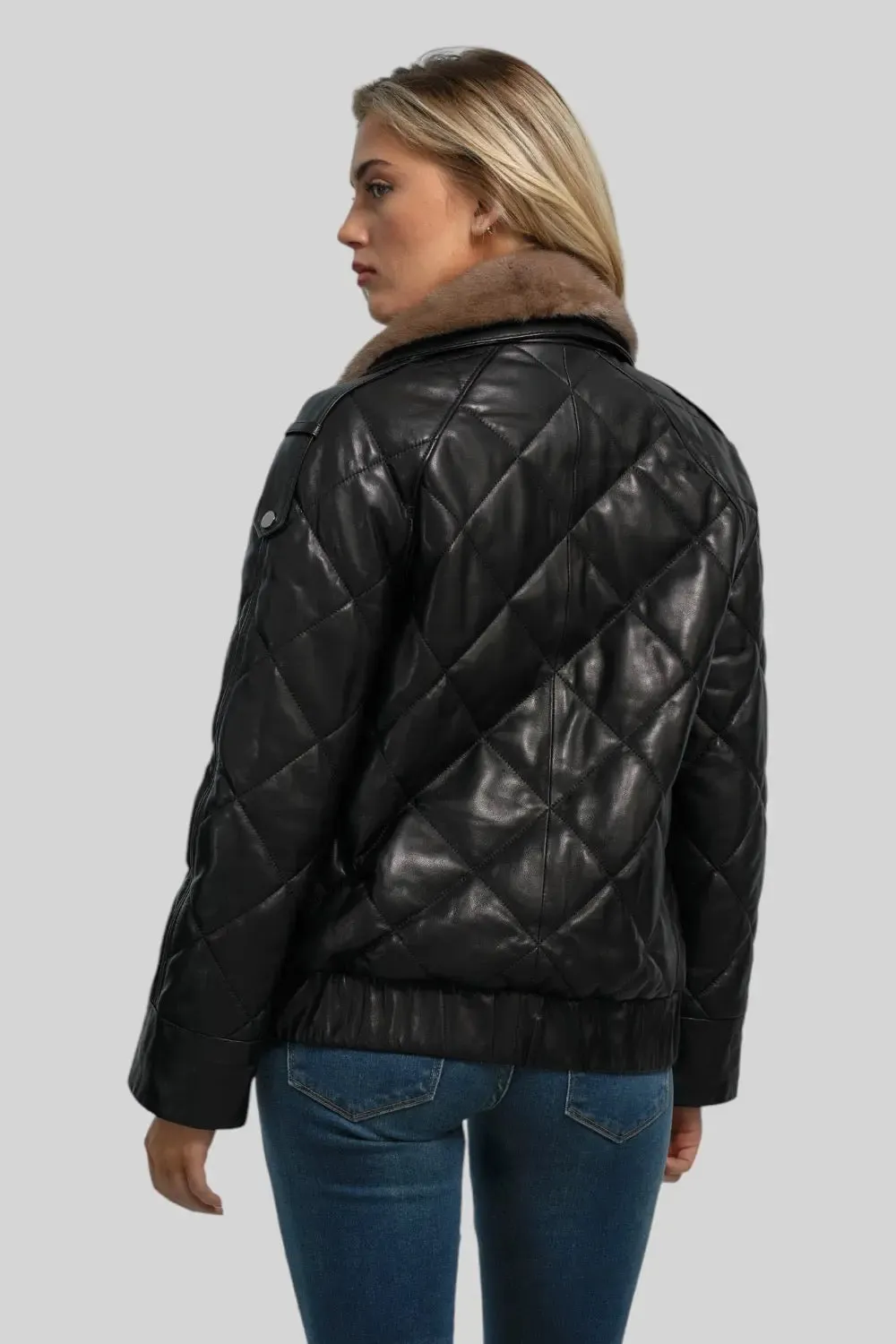 Viviana Quilted Leather Jacket